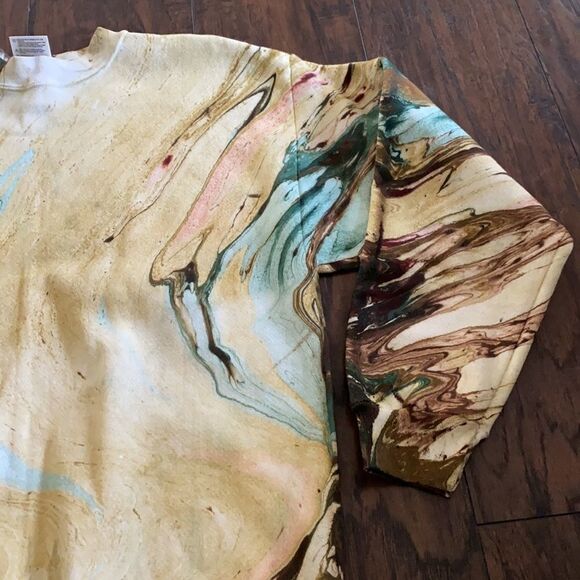 Vintage Tultex Crewneck Tie dye sweatshirt size L amazing unique Like new - Picture 2 of 11